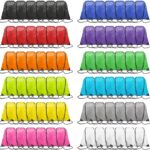 120 Pack Drawstring Bags Bulk, 12 Color Gym Drawstring Backpack Bulk for...