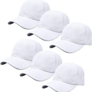 Gelante Plain Blank Baseball Caps Adjustable Back Strap Wholesale Lot 6 Pack