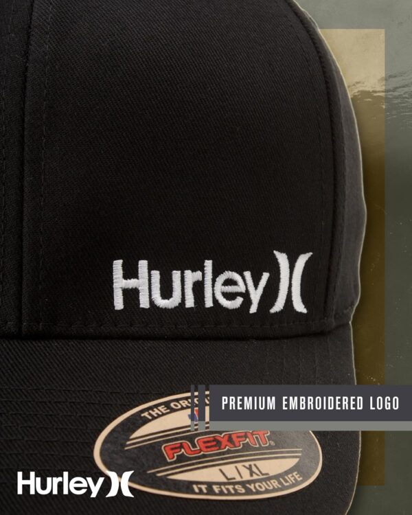Hurley Men’s Baseball Cap – Flexfit Curve Bill Fitted Trucker Hat for Men (S-XL)