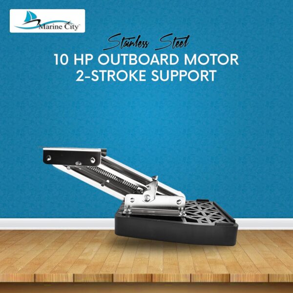 MARINE CITY Aluminum Outboard Motor Bracket, 2-Stroke, Retractable, Spring-Loaded, Up…