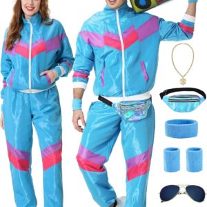 80s Track Suit for Men Women 90s Retro Windbreaker Suit 80s 90s Outfit Men Women 80s…