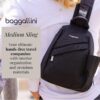 Baggallini Medium Sling Backpack – Lightweight Sling Bag with Convertible…