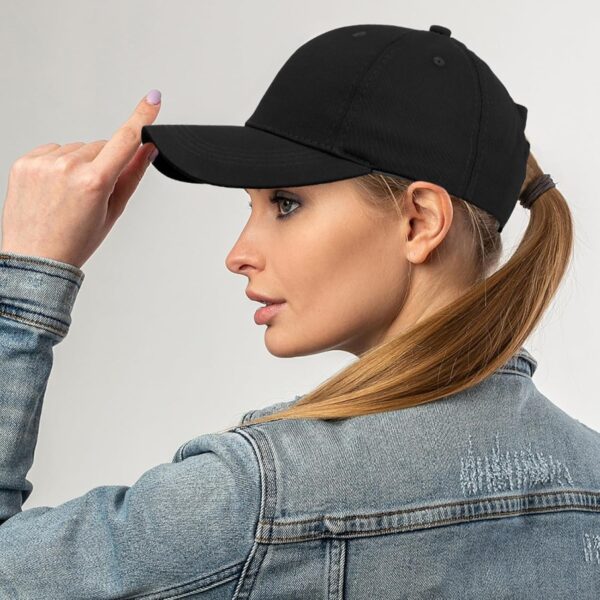 Women’s Oversize Criss Cross Ponytail Baseball Cap for Big Heads, Cotton Ponytail Cap…