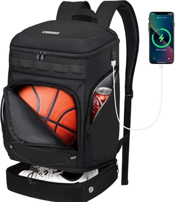 Basketball Backpack Basketball Bag Large Sports Bag with Separate Ball…