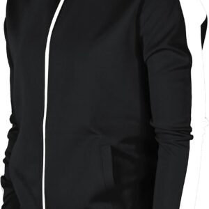 SCREENSHOT-Track Jacket Mens Urban Hip Hop Premium Track Jacket – Slim Fit Side Taping…