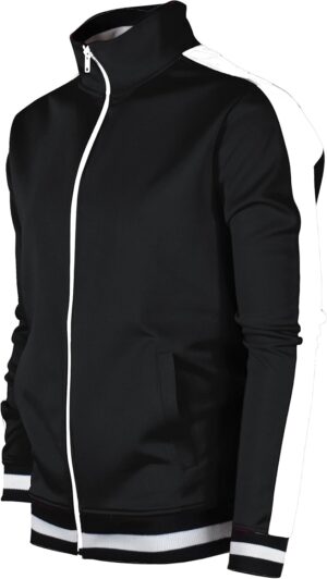 SCREENSHOT-Track Jacket Mens Urban Hip Hop Premium Track Jacket – Slim Fit Side Taping…