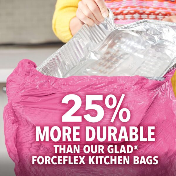 Glad ForceFlex MaxStrength Tall Kitchen Drawstring Trash Bags, 13 Gal, 90 Ct…