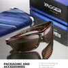 Xagger Polarized Wrap Around Sport Sunglasses for Men Women TR90 Frame