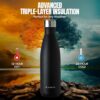 Best in Class Triple-Walled Insulated Stainless Steel Water Bottle, Keeps your Drinks…
