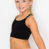Kurve Girls Seamless Strappy Back Stretchy Crop Undershirt Bra, Made in USA