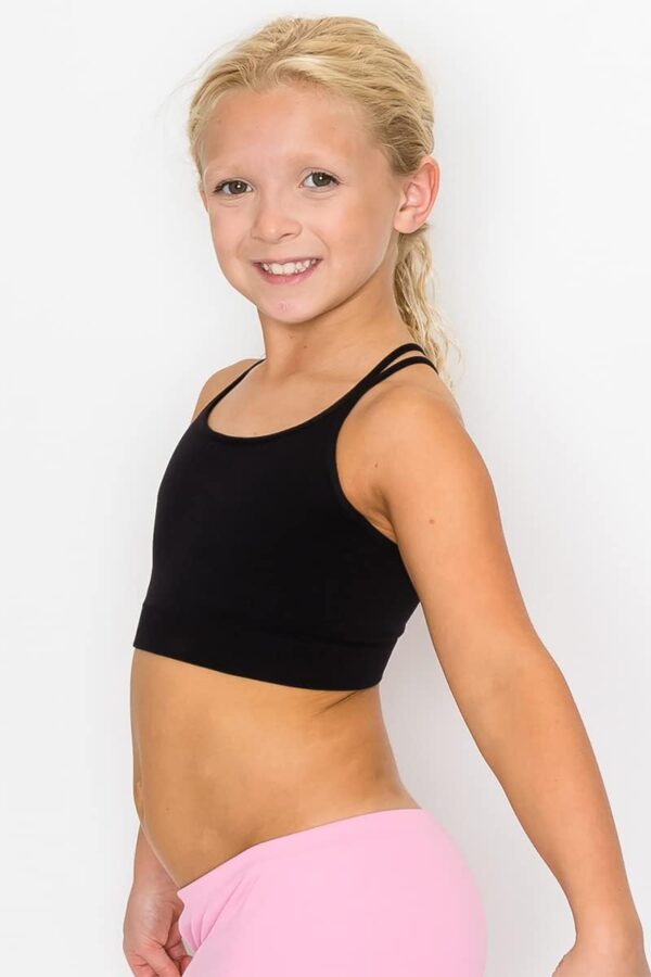 Kurve Girls Seamless Strappy Back Stretchy Crop Undershirt Bra, Made in USA