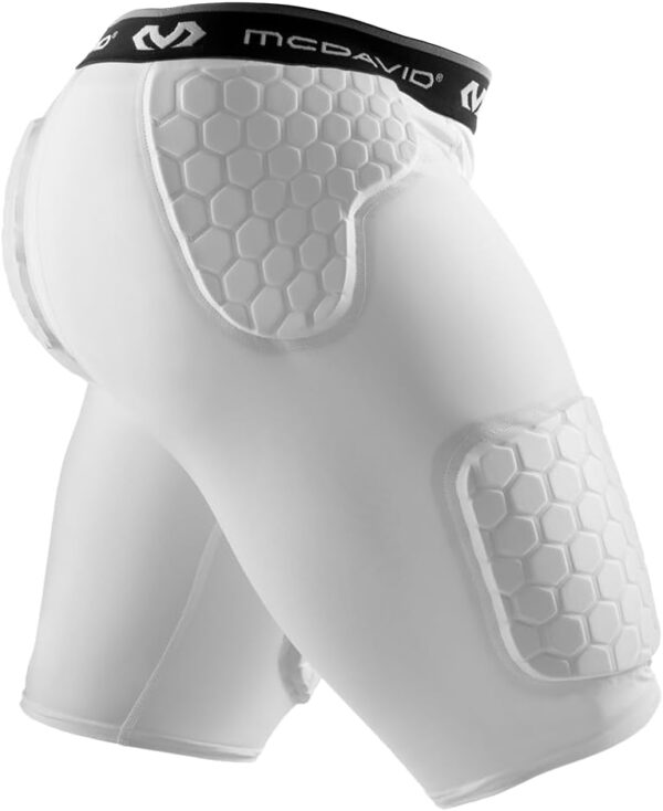 McDavid Men’s Compression Shorts w/HEX Pads Dual-Density Tights w/Hip, Tailbone, Thigh…