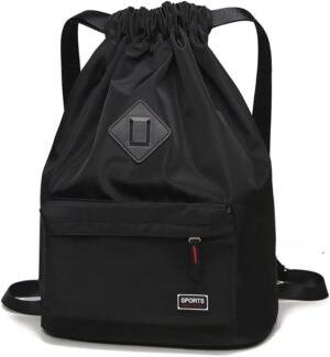 Peicees Waterproof Drawstring Sport Bag Lightweight Sackpack Backpack for…