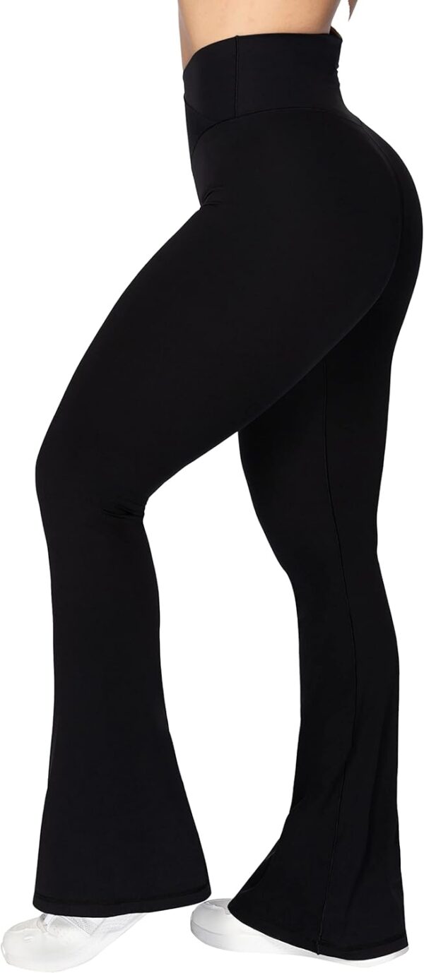 Sunzel Flare Leggings, Crossover Yoga Pants with Tummy Control, High-Waisted…