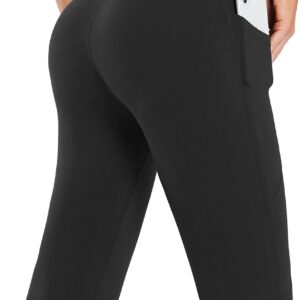 baleaf Women’s Capri Leggings with Pockets High Waisted Knee Length Capris…