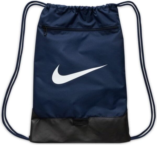 Nike Brasilia 9.5 Training Gym Sack, Midnight Navy/Black/White, Medium