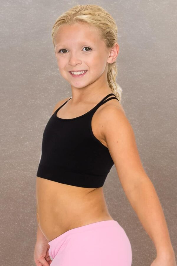 Kurve Girls Seamless Strappy Back Stretchy Crop Undershirt Bra, Made in USA