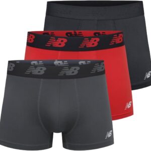 New Balance Men’s No Fly Trunks Underwear, Jacquard Waistband, Breathable Lightweight,…
