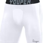 Youper Adult Athletic Supporter Underwear, Elite Compression Shorts w/Cup Pocket for...