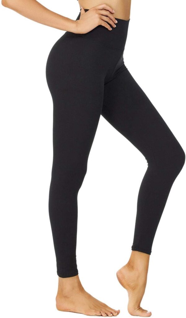 NexiEpoch High Waisted Leggings for Women – Black Tummy Control Compression…