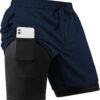 Men’s 2 in 1 Athletic Quick Dry Shorts,Running Lightweight,Sweat Wicking Gym Workout…