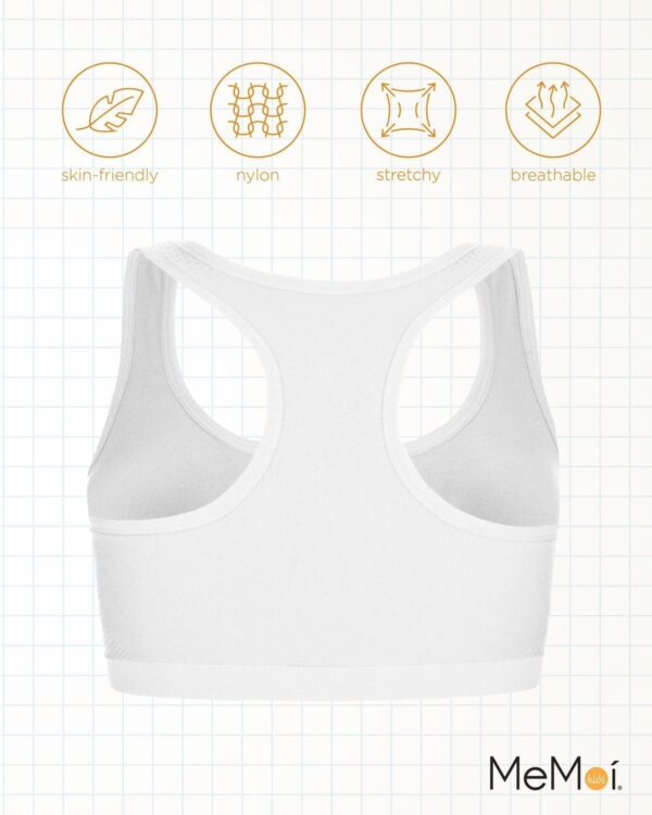 MeMoi Girls’ 2 Pair Pack Racerback Sports Training Bra