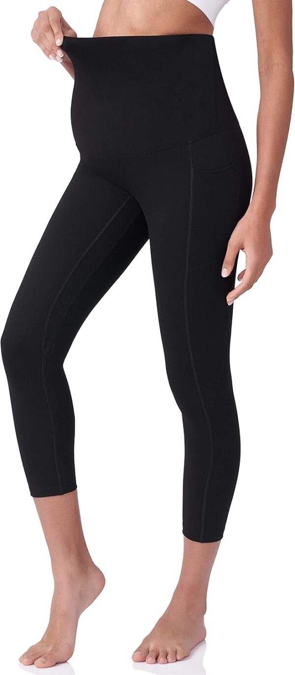 POSHDIVAH Women’s Maternity Capri Leggings Over The Belly Pregnancy Workout…