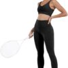 CHRLEISURE Leggings with Pockets for Women, High Waisted Tummy Control…