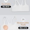 Girls Sports Bra 8-10 Racerback Training Bras for Girls Scoop Neck for Teens…