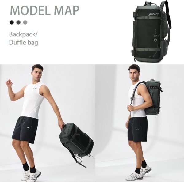 BE SMART 40L Extra Large Gym Backpack for Men, Big Gym Bag with Shoes…