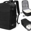 coowoz Travel Backpack Carry On for Women Man Black Gym Backpack with Laptop...