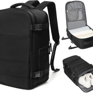 coowoz Travel Backpack Carry On for Women Man Black Gym Backpack with Laptop…