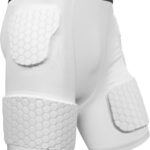 Football Girdle Adult Padded Compression Shorts 5-Pads Girdle Hip and Thigh Protector...