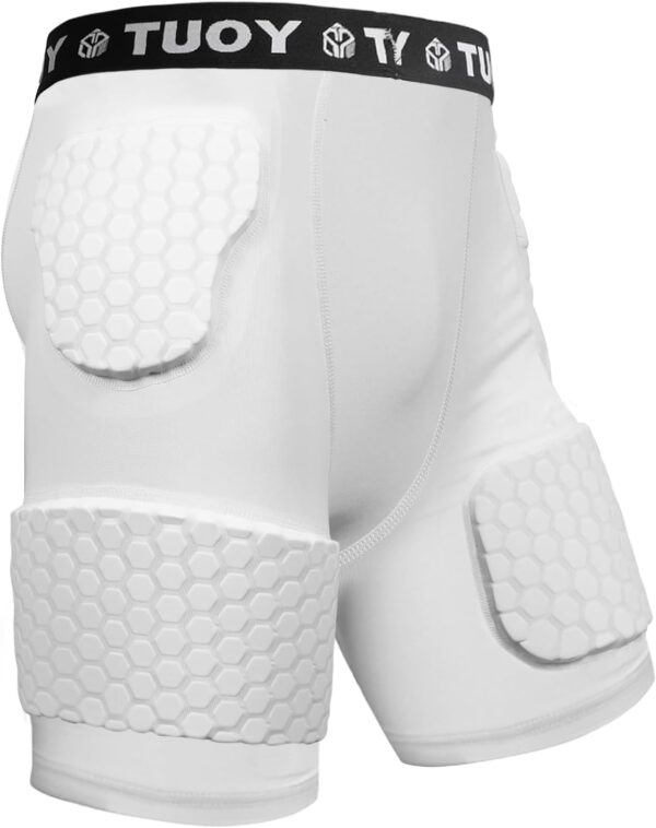 Football Girdle Adult Padded Compression Shorts 5-Pads Girdle Hip and Thigh Protector…