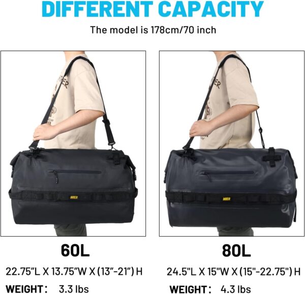 MIER Large Waterproof Duffel Bag Rolltop Dry Backpack Duffle Bags for…