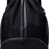 HUA ANGEL Waterproof Drawstring Backpack Lightweight Nylon Gym Bag with Shoe...