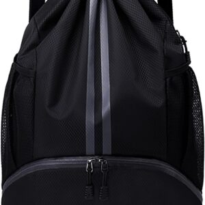 HUA ANGEL Waterproof Drawstring Backpack Lightweight Nylon Gym Bag with Shoe…