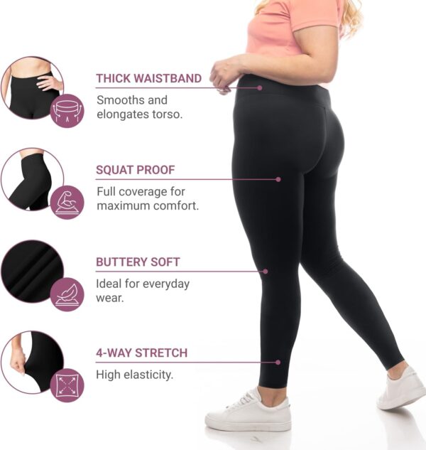 SATINA High Waisted Leggings for Women – Comfortable and Stretchy in…