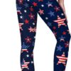 Eciodci Women’s American Flag Leggings USA 4th of July Patriotic Stripes…