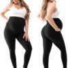 Walifrey Women’s Maternity Leggings with Pockets Over The Belly,Pregnancy…