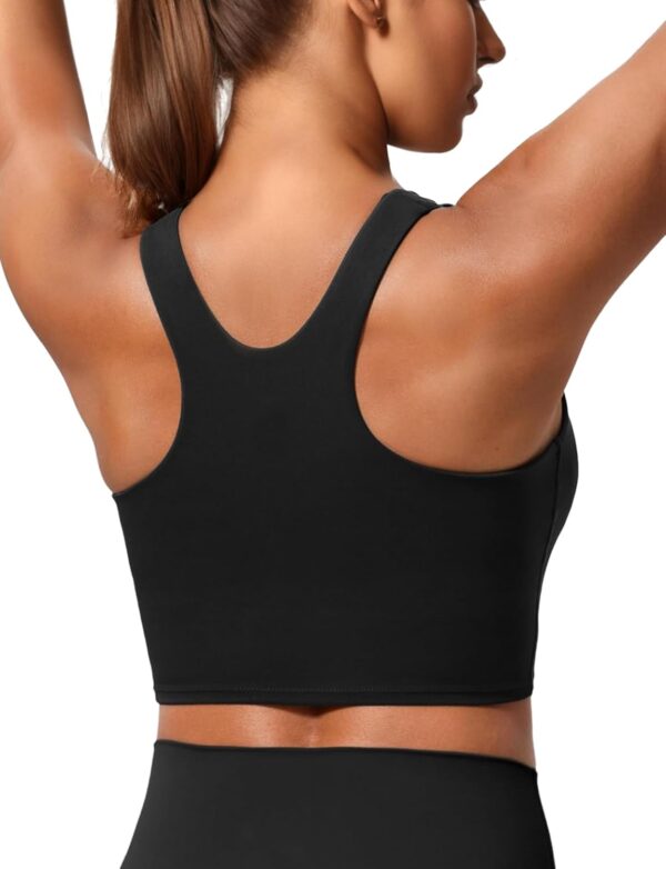 Sports Bras for Women, Supportive Longline High Neck Sports Bra Push Up…