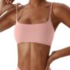 Comper Women’s Sports Bras Wirefree Racerback Workout Bras Sexy Thin Straps…