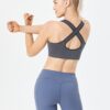 FITTIN Sports Bras Pack for Women – Padded Cross Back Support Seamless Strap…