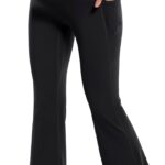 POSHDIVAH Women's Maternity Flare Leggings Over The Belly Pregnancy Workout...