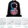 Kettlebell Barbell Usa Flag Drawstring Backpack Gym Bag Pull String Sport…