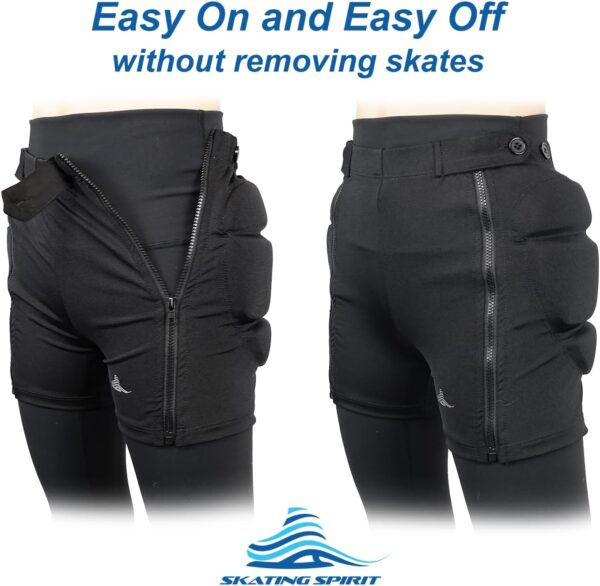 Zip-on Zip-Off Padded Shorts Protective Crash Pants Tailbone Hip Butt Pad for Skating…