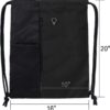 Drawstring Backpack Sports Gym Bag for Women Men Large Size With Two Zipper…