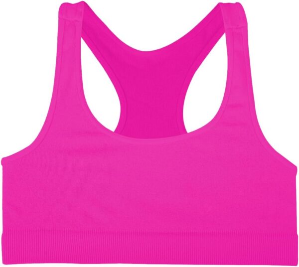 Kurve Girls Stretchy Crop Racerback Undershirt Training Sports Bra, UV…