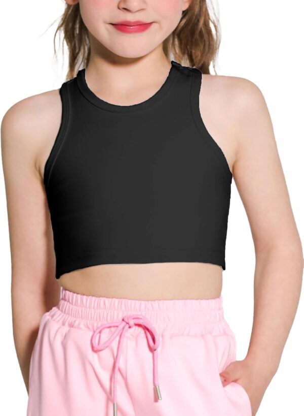 Girls Sports Bra Athletic Training Tank Tops Sleeveless Racerback Crop Tops…