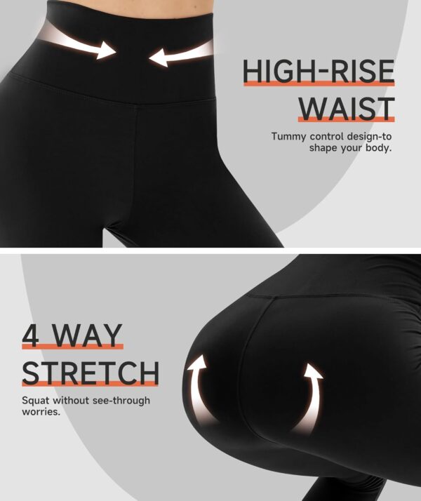 GAYHAY 3 Pack Capri Leggings for Women – Stretch Tummy Control Yoga Pants…
